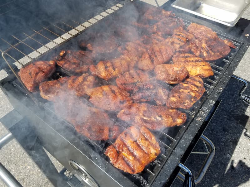 Kellen preparing food