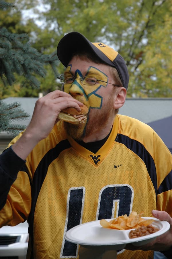 Happy guest enjoying food