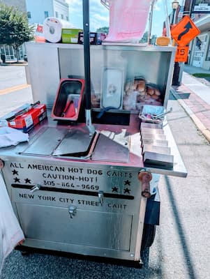 Weenie King hot dog cart